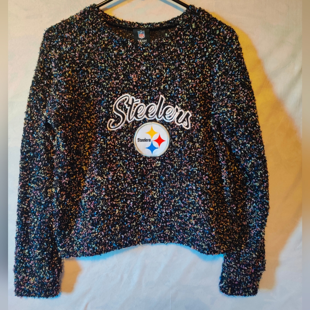 NFL Team Apparel Multicolor Knit Pittsburgh Steelers Sweater